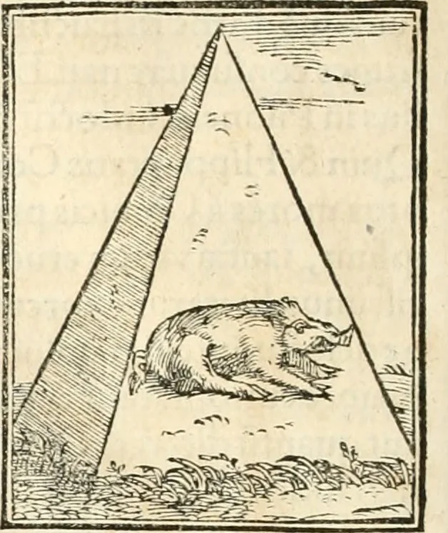 An illustration from Hieroglyphica, sive, De sacris Aegyptiorvm aliarvmqve gentivm literis commentarij, 1567, leaf 143