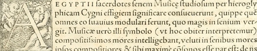 An illustration from Hieroglyphica, sive, De sacris Aegyptiorvm aliarvmqve gentivm literis commentarij, 1567, leaf 338