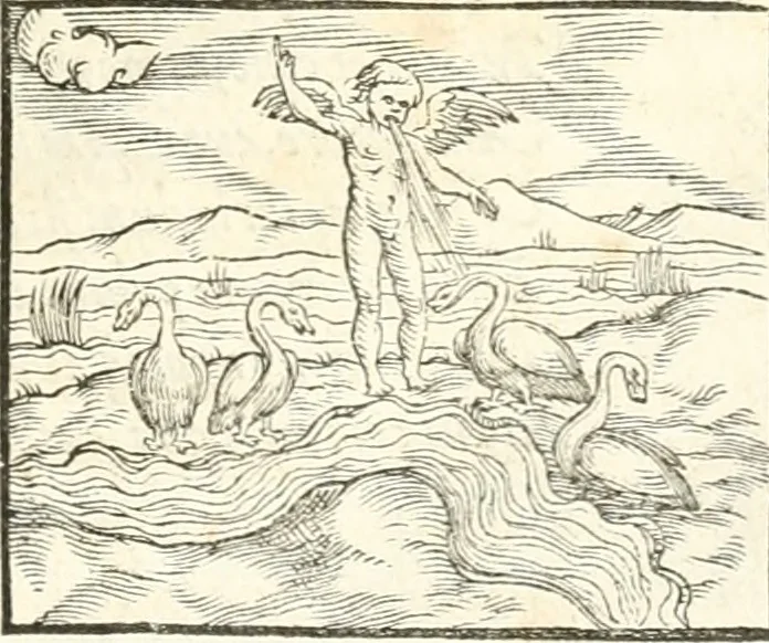 An illustration from Hieroglyphica, sive, De sacris Aegyptiorvm aliarvmqve gentivm literis commentarij, 1567, leaf 340