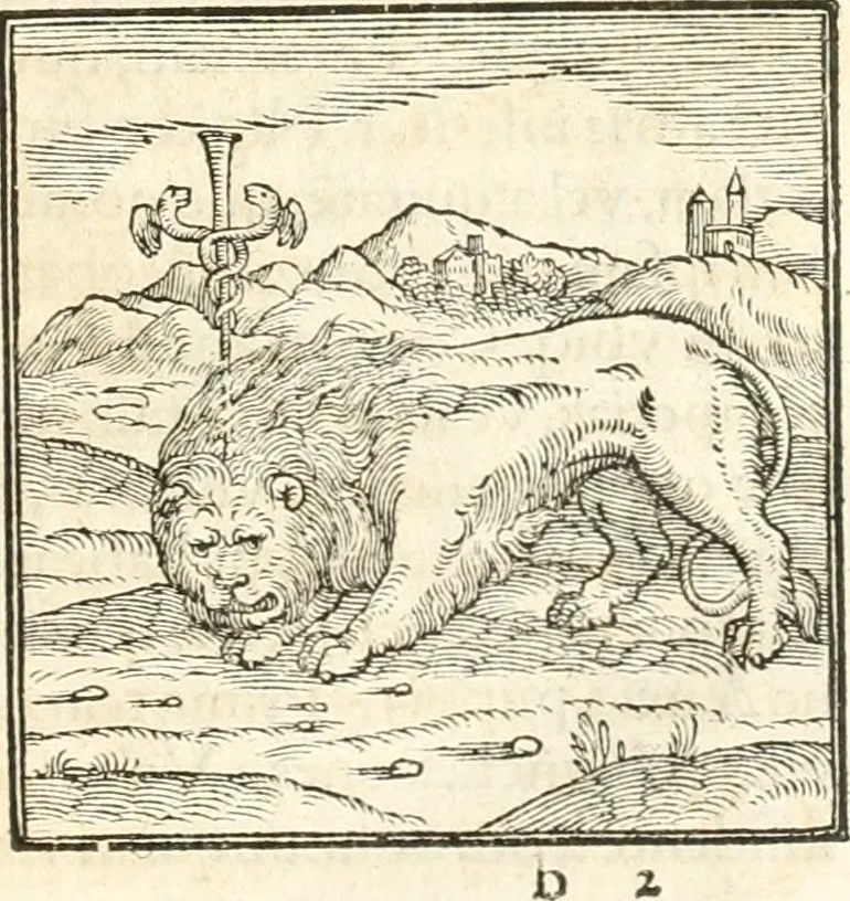 An illustration from Hieroglyphica, sive, De sacris Aegyptiorvm aliarvmqve gentivm literis commentarij, 1567, leaf 38