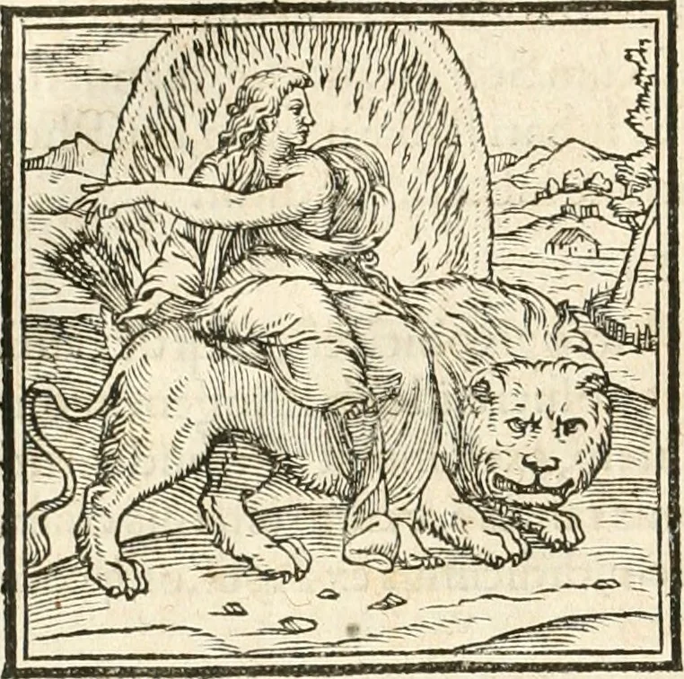 An illustration from Hieroglyphica, sive, De sacris Aegyptiorvm aliarvmqve gentivm literis commentarij, 1567, leaf 39