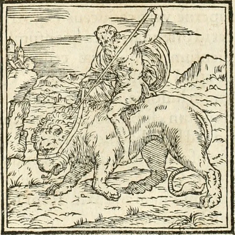 An illustration from Hieroglyphica, sive, De sacris Aegyptiorvm aliarvmqve gentivm literis commentarij, 1567, leaf 39