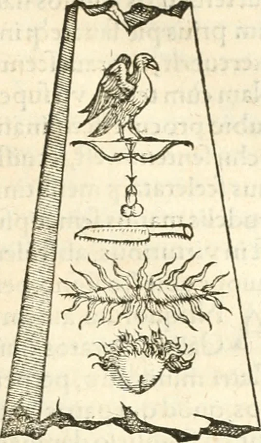 An illustration from Hieroglyphica, sive, De sacris Aegyptiorvm aliarvmqve gentivm literis commentarij, 1567, leaf 502