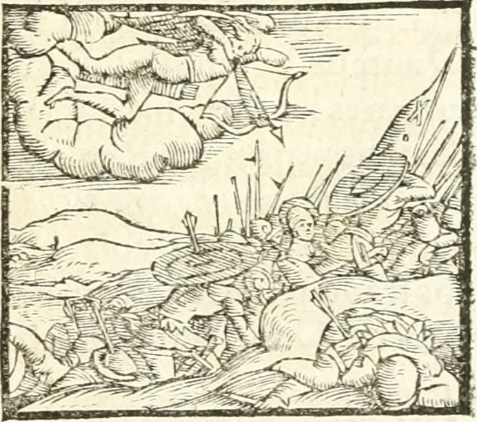 An illustration from Hieroglyphica, sive, De sacris Aegyptiorvm aliarvmqve gentivm literis commentarij, 1567, leaf 630