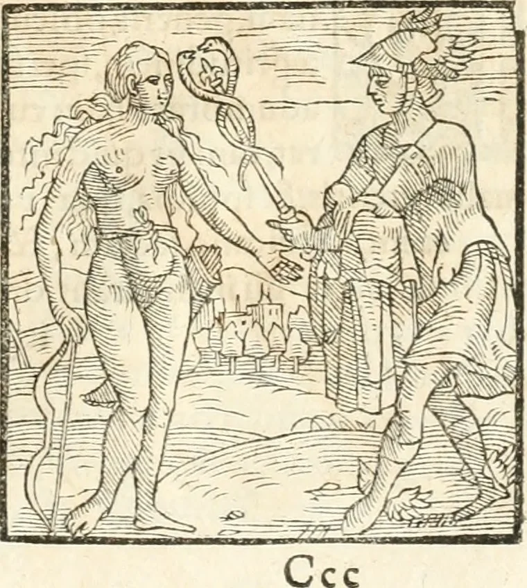 An illustration from Hieroglyphica, sive, De sacris Aegyptiorvm aliarvmqve gentivm literis commentarij, 1567, leaf 876
