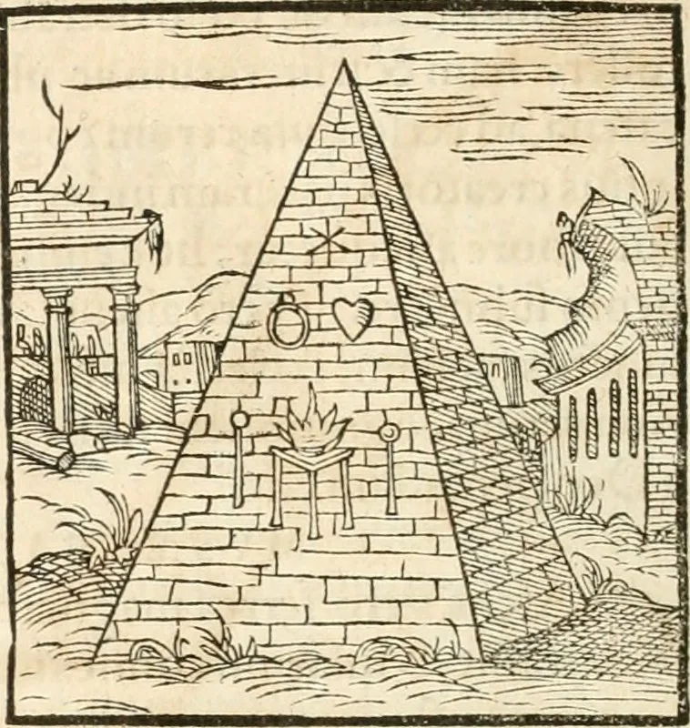 An illustration from Hieroglyphica, sive, De sacris Aegyptiorvm aliarvmqve gentivm literis commentarij, 1567, leaf 887