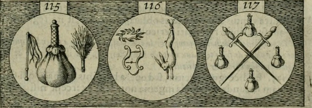 An illustration from Emblemata, sive Symbola : a Principibus, viris Eeclesiasticis, ac Militaribus, alijsque vsurpanda = Deuises, ou, Emblemes : pour Princes, gens d'Eglise, gens de guerre, & aultres, 1624, leaf 30