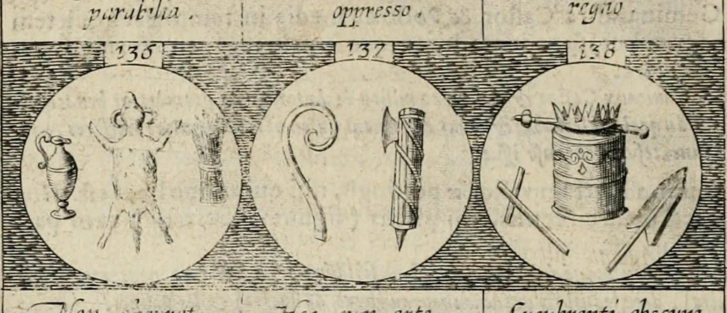 An illustration from Emblemata, sive Symbola : a Principibus, viris Eeclesiasticis, ac Militaribus, alijsque vsurpanda = Deuises, ou, Emblemes : pour Princes, gens d'Eglise, gens de guerre, & aultres, 1624, leaf 37