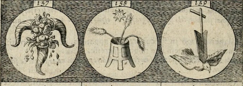 An illustration from Emblemata, sive Symbola : a Principibus, viris Eeclesiasticis, ac Militaribus, alijsque vsurpanda = Deuises, ou, Emblemes : pour Princes, gens d'Eglise, gens de guerre, & aultres, 1624, leaf 41