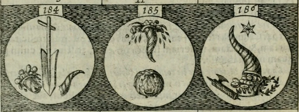 An illustration from Emblemata, sive Symbola : a Principibus, viris Eeclesiasticis, ac Militaribus, alijsque vsurpanda = Deuises, ou, Emblemes : pour Princes, gens d'Eglise, gens de guerre, & aultres, 1624, leaf 46