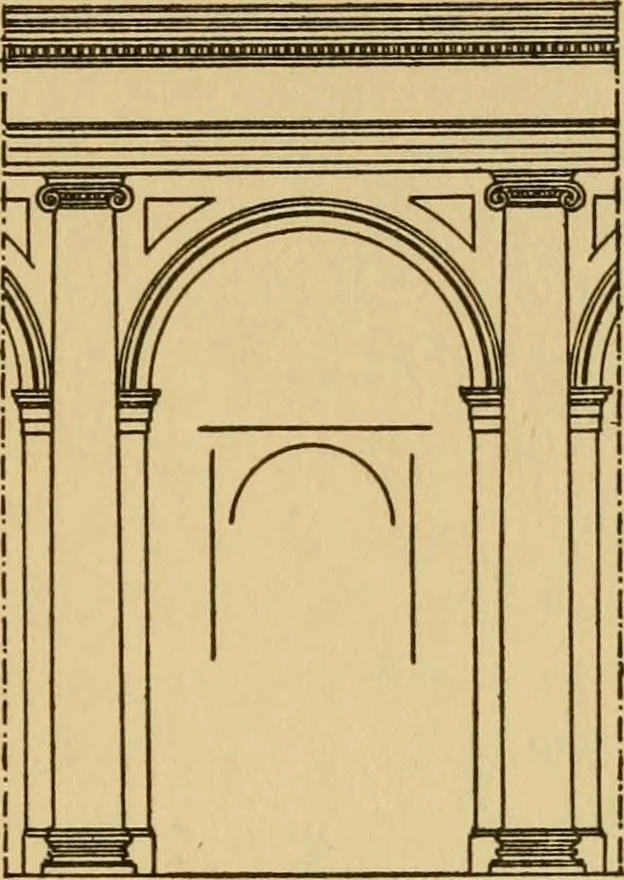 An illustration from Six lectures on architecture, 1917, leaf 220