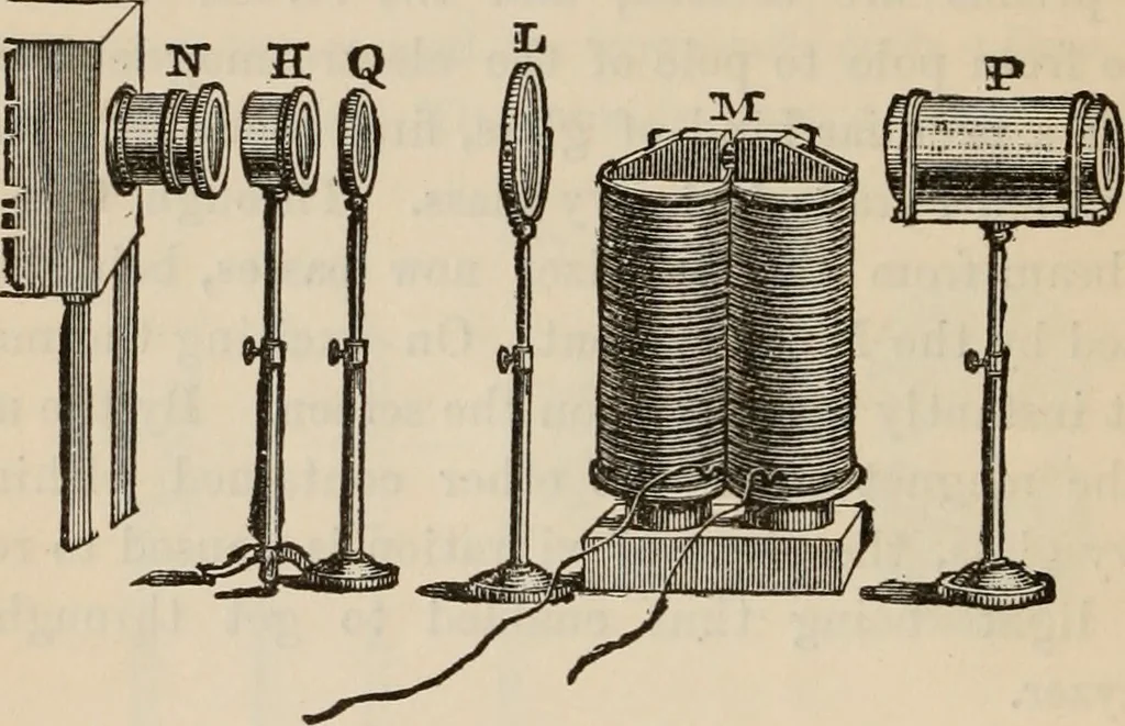 An illustration from Six lectures on light : delivered in America in 1872-1878, 1886, leaf 177