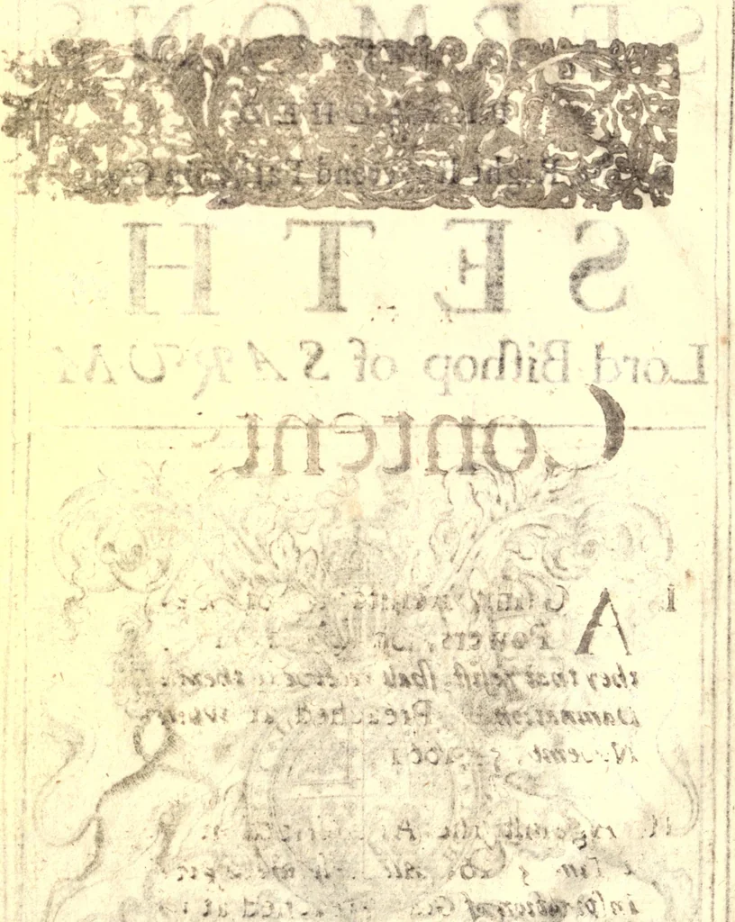 An illustration from Six sermons, 1672, leaf 5