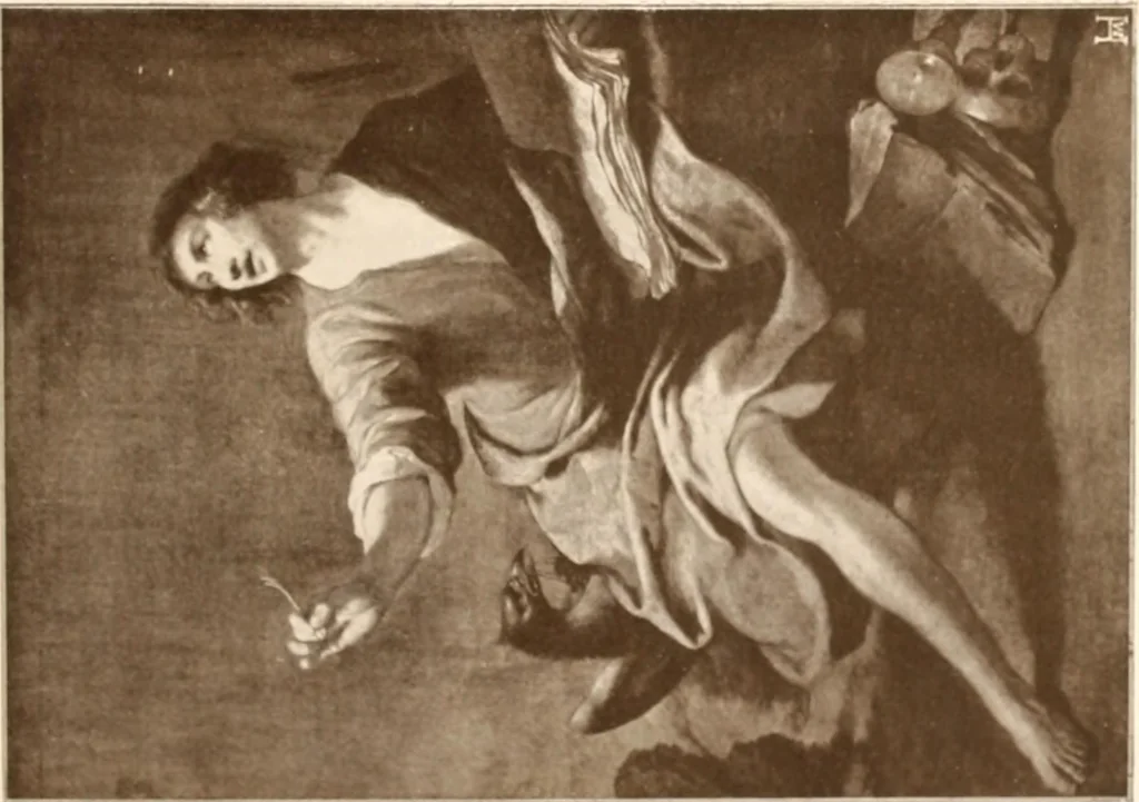 An illustration from Illustrated catalogue of the sixth series of 100 paintings by old masters of the Dutch, Flemish, Italian, French, and English schools : being a portion of the Sedelmeyer Gallery which contains over 1500 original pictures by ancient and modern artists, 1900, leaf 100