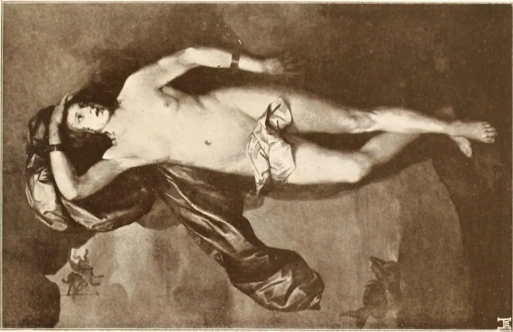 An illustration from Illustrated catalogue of the sixth series of 100 paintings by old masters of the Dutch, Flemish, Italian, French, and English schools : being a portion of the Sedelmeyer Gallery which contains over 1500 original pictures by ancient and modern artists, 1900, leaf 34
