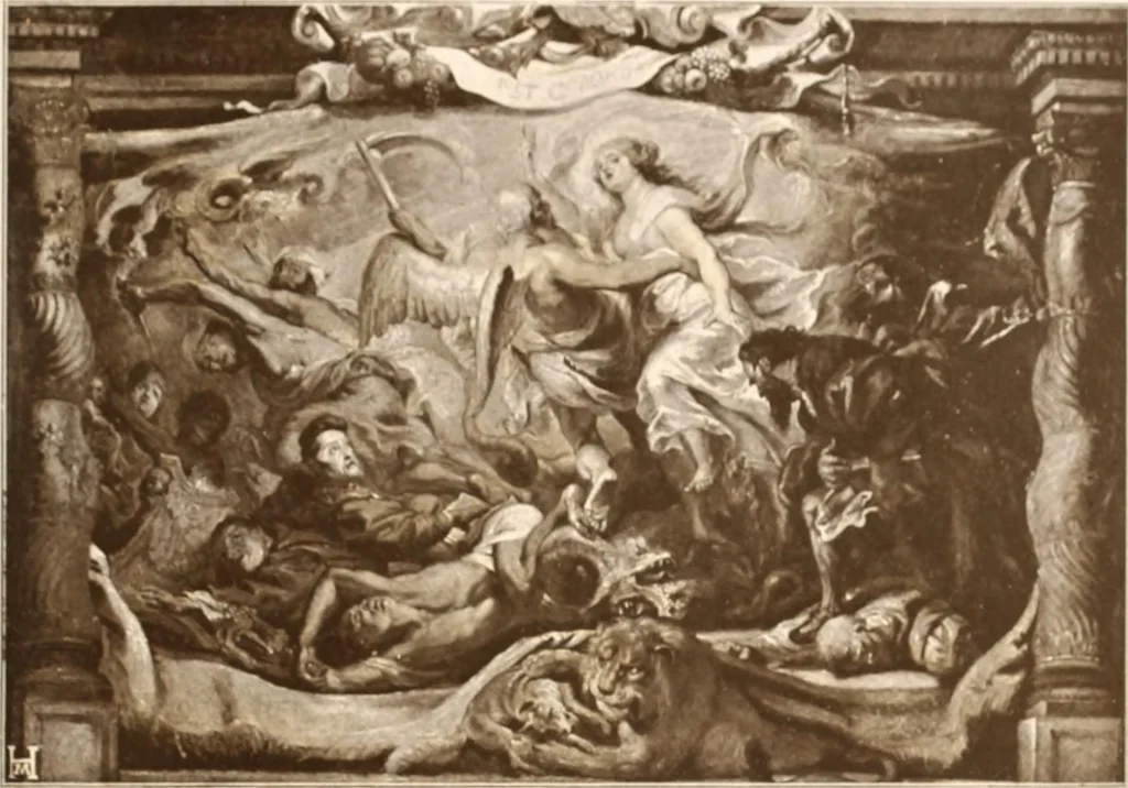 An illustration from Illustrated catalogue of the sixth series of 100 paintings by old masters of the Dutch, Flemish, Italian, French, and English schools : being a portion of the Sedelmeyer Gallery which contains over 1500 original pictures by ancient and modern artists, 1900, leaf 66
