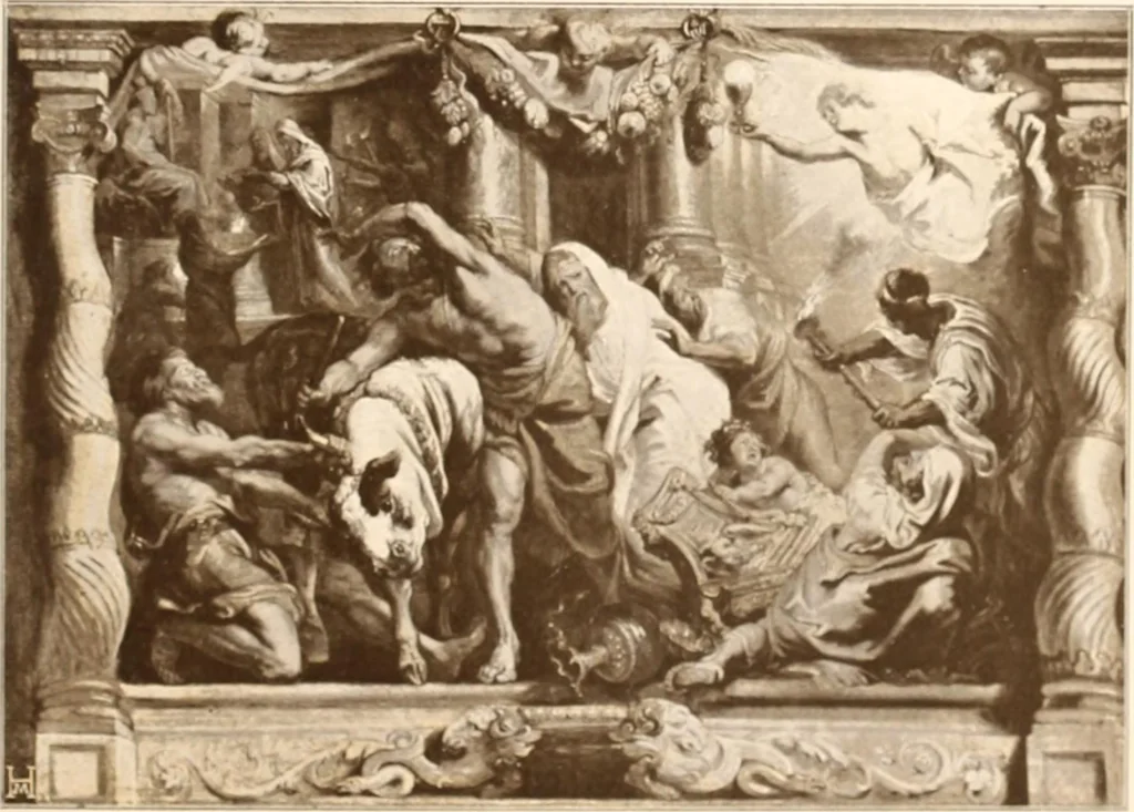 An illustration from Illustrated catalogue of the sixth series of 100 paintings by old masters of the Dutch, Flemish, Italian, French, and English schools : being a portion of the Sedelmeyer Gallery which contains over 1500 original pictures by ancient and modern artists, 1900, leaf 66