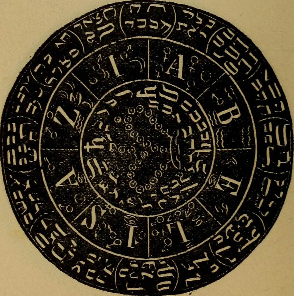 An illustration from The sixth and seventh books of Moses ... the wonderful magical and spirit arts of Moses and Aaron, 1910, leaf 115