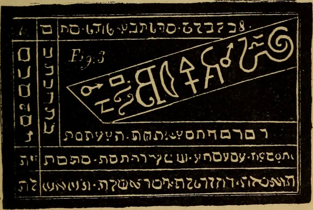 An illustration from The sixth and seventh books of Moses ... the wonderful magical and spirit arts of Moses and Aaron, 1910, leaf 14