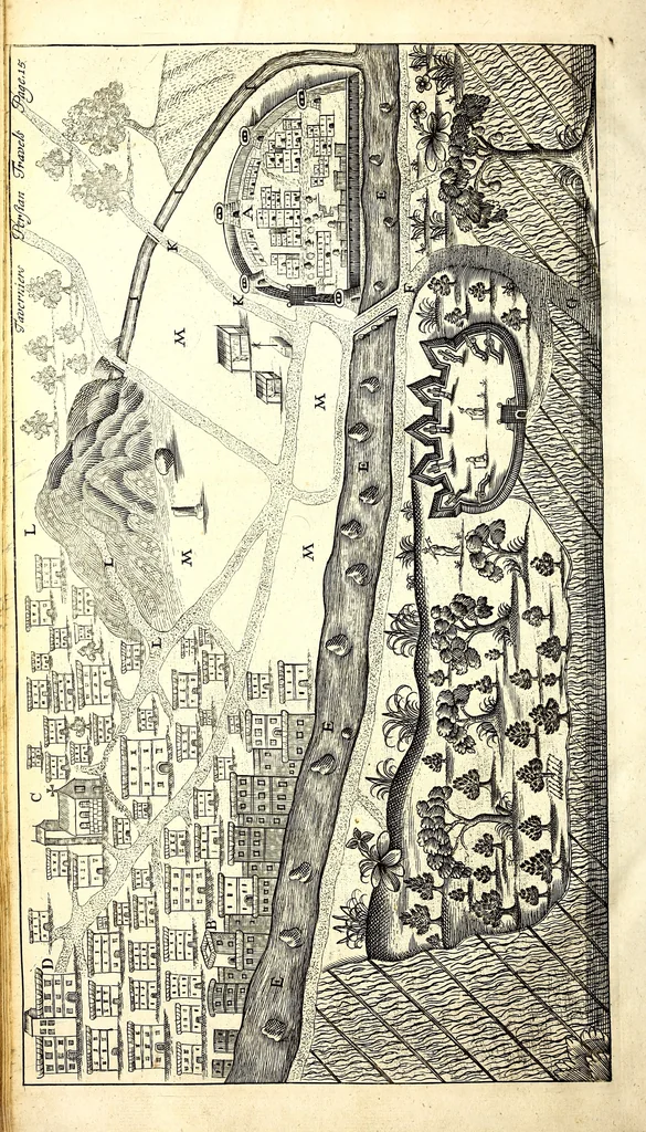 An illustration from The six voyages of John Baptista Tavernier, 1678, leaf 45