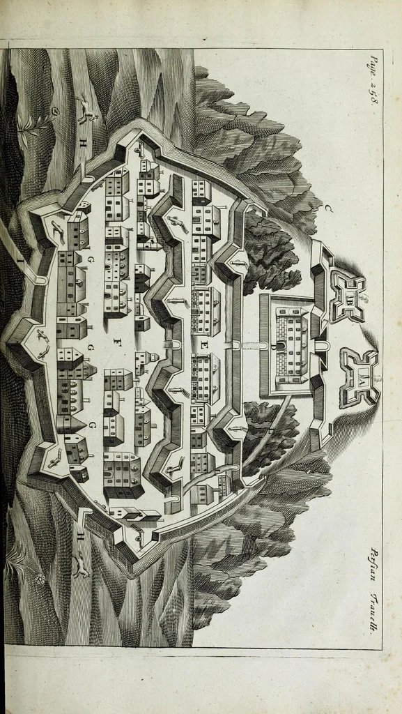 An illustration from The six voyages of John Baptista Tavernier, a noble man of France now living : through Turky into Persia and the East-Indies, finished in the year 1670 : giving an account of the state of those countries : illustrated with divers sculptures : together with a new relation of the present Grand Seignor's seraglio, by the same author, 1678, leaf 291