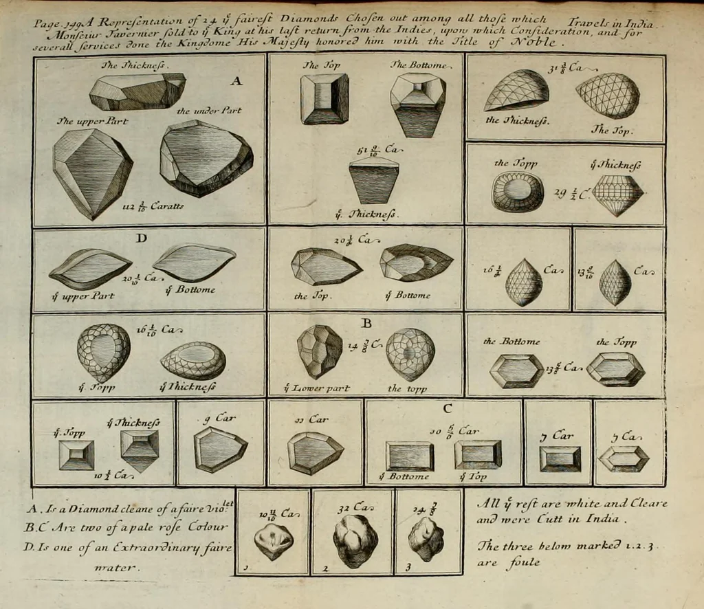 An illustration from The six voyages of John Baptista Tavernier, a noble man of France now living : through Turky into Persia and the East-Indies, finished in the year 1670 : giving an account of the state of those countries : illustrated with divers sculptures : together with a new relation of the present Grand Seignor's seraglio, by the same author, 1678, leaf 468