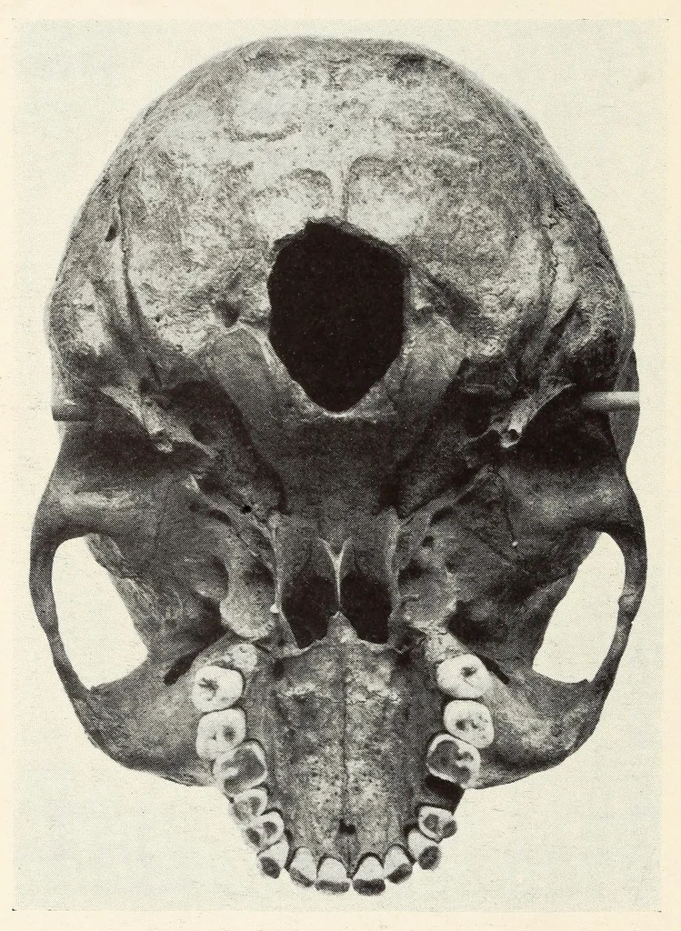 An illustration from Skeletal remains from Santa Barbara, California. : I. Craniology, 1925, leaf 198