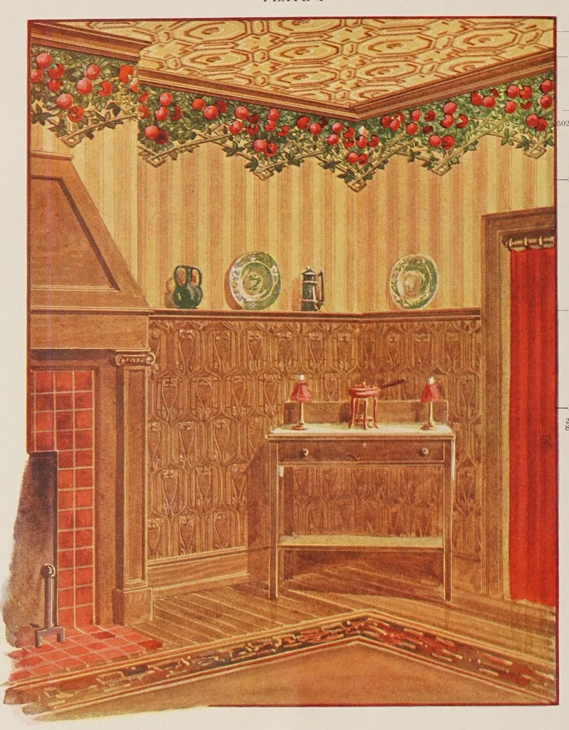 An illustration from Sketch book 1911 : with the sincere hope that our efforts herein shown will be of material assistance in the making of beautiful homes, we respectfully present this sketch book to our patrons : Kayser & Allman, Philadelphia, New York, Minneapolis, 1911, leaf 6
