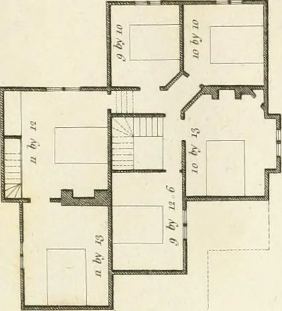 An illustration from Architectural sketches for cottages, rural dwellings, and villas, in the Grecian, Gothic, and fancy styles, with plans : suitable to persons of genteel life and moderate fortune : preceded by some observations on scenery and character proper for picturesque buildings, 1815, leaf 56
