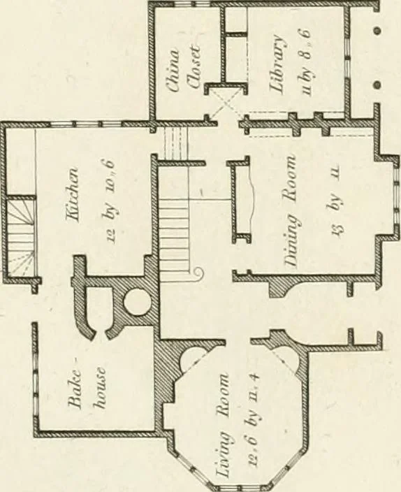 An illustration from Architectural sketches for cottages, rural dwellings, and villas, in the Grecian, Gothic, and fancy styles, with plans : suitable to persons of genteel life and moderate fortune : preceded by some observations on scenery and character proper for picturesque buildings, 1815, leaf 56