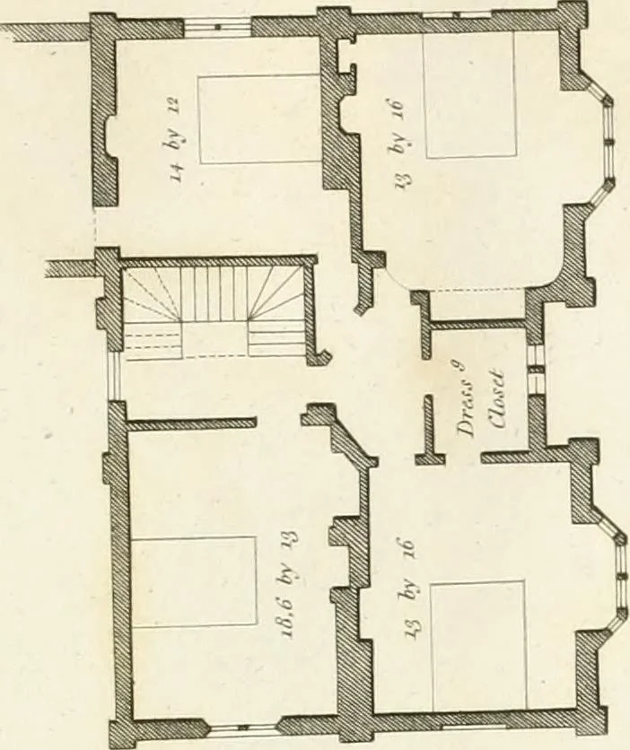 An illustration from Architectural sketches for cottages, rural dwellings, and villas, in the Grecian, Gothic, and fancy styles, with plans : suitable to persons of genteel life and moderate fortune : preceded by some observations on scenery and character proper for picturesque buildings, 1815, leaf 68