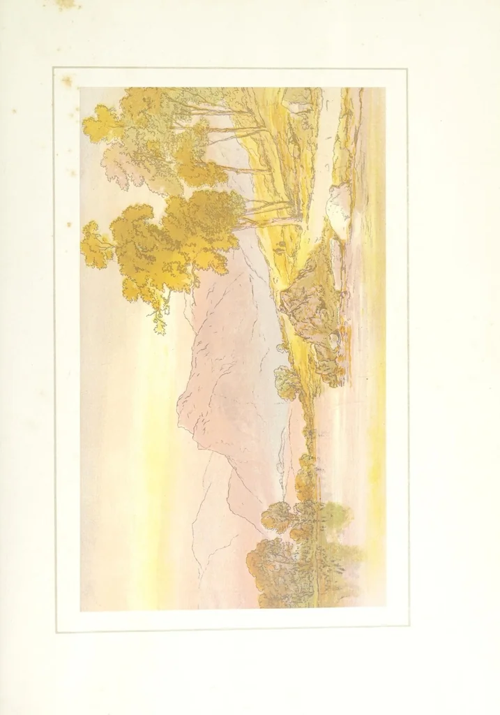 An illustration from Sketching from nature in water-colours, 1870, leaf 77