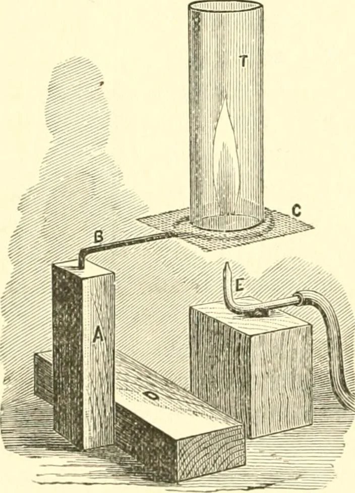 An illustration from Sketch of Prof. John Le Conte ; [and] Sensitive flames and sound-shadows, 1889, leaf 27