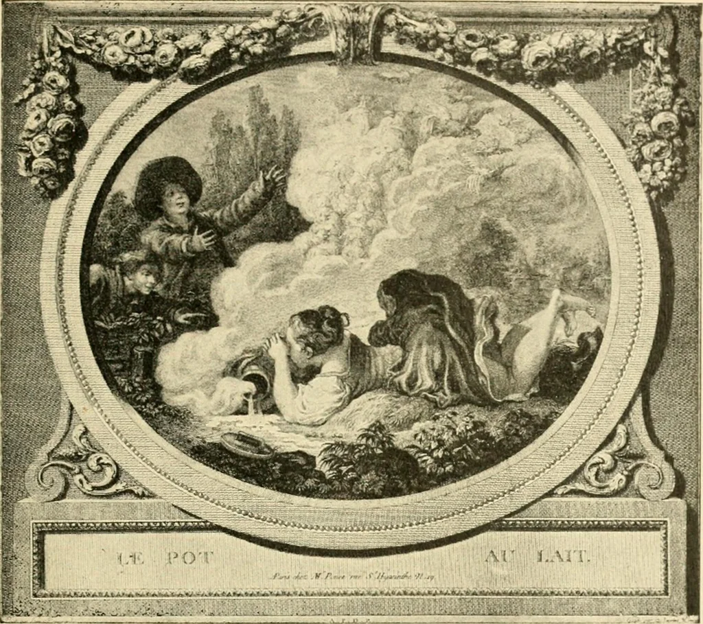 An illustration from Skämtbilden och dess historia i konsten, 1910, leaf 104