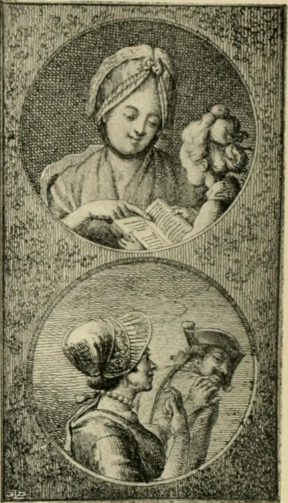 An illustration from Skämtbilden och dess historia i konsten, 1910, leaf 107