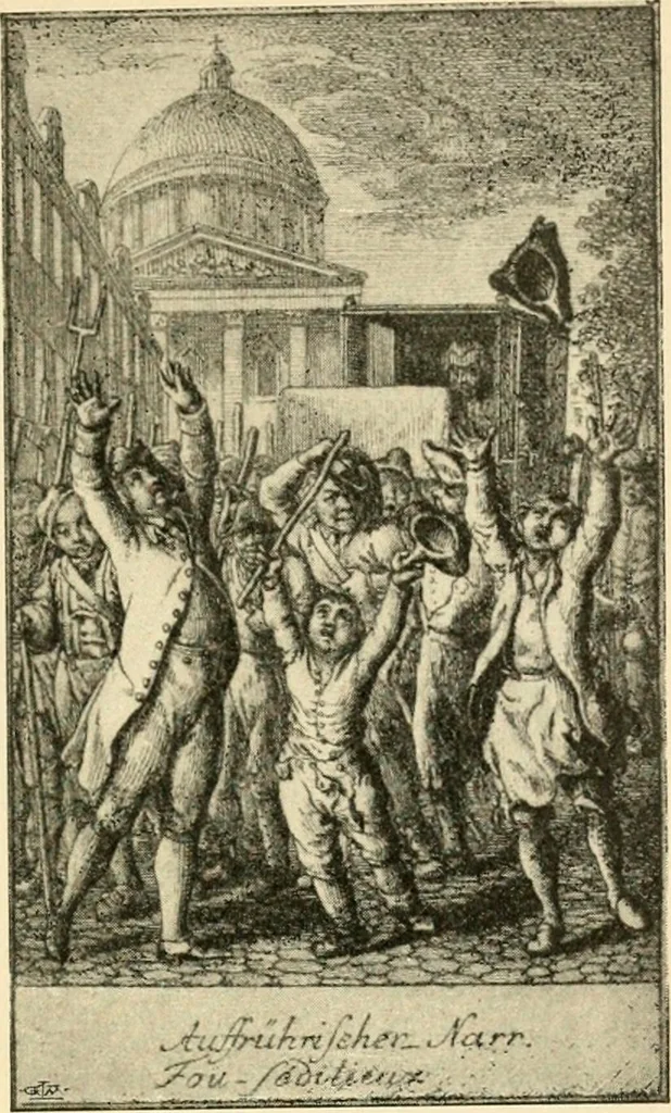 An illustration from Skämtbilden och dess historia i konsten, 1910, leaf 108