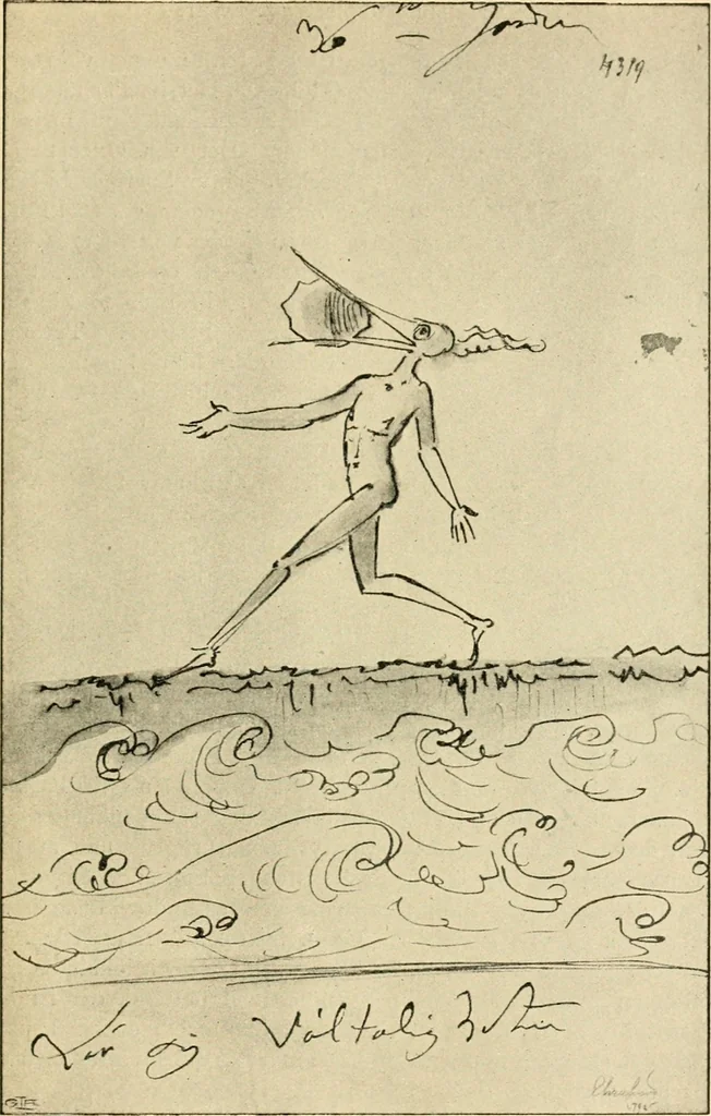 An illustration from Skämtbilden och dess historia i konsten, 1910, leaf 114