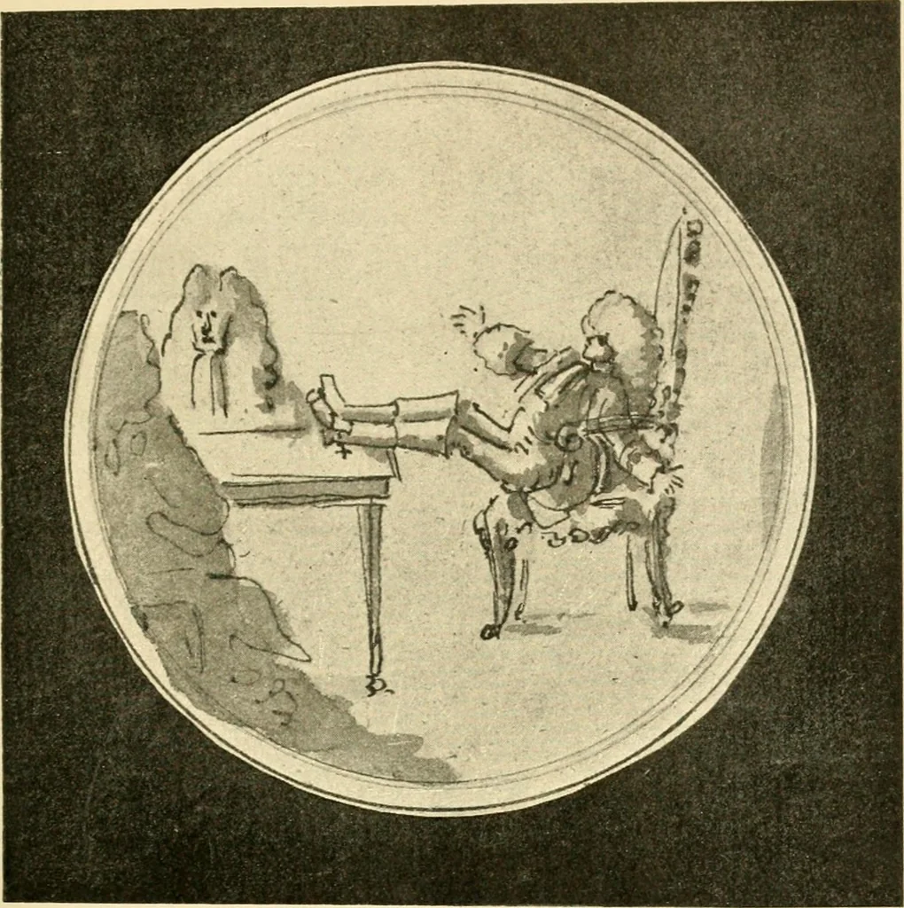 An illustration from Skämtbilden och dess historia i konsten, 1910, leaf 116