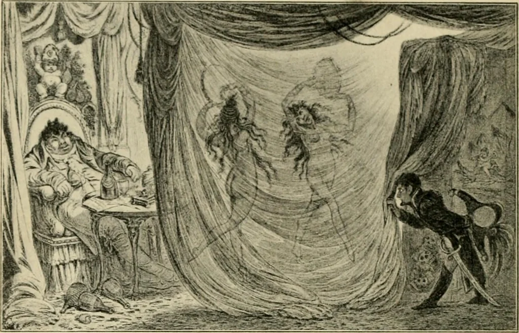 An illustration from Skämtbilden och dess historia i konsten, 1910, leaf 125
