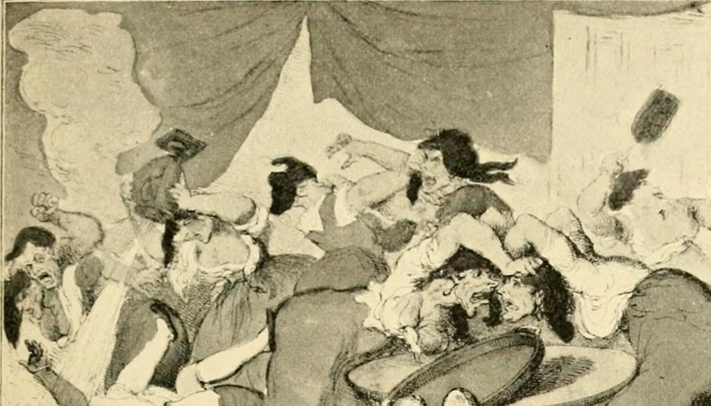 An illustration from Skämtbilden och dess historia i konsten, 1910, leaf 130