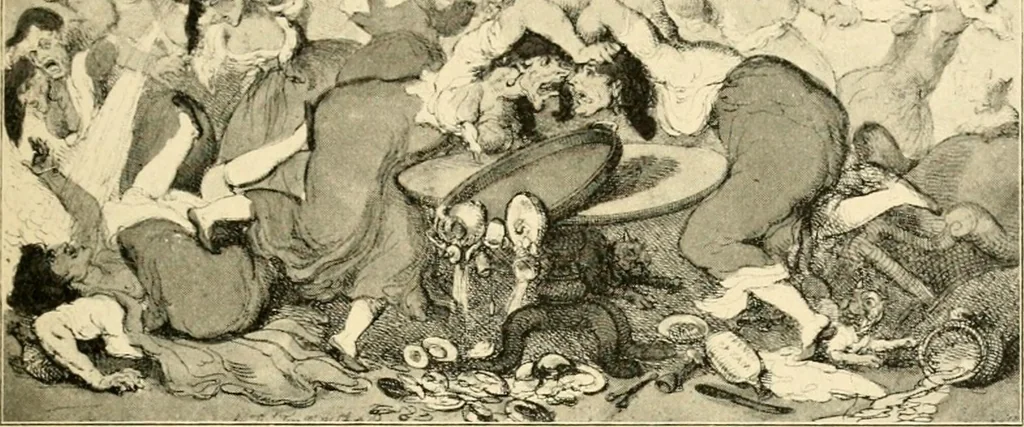 An illustration from Skämtbilden och dess historia i konsten, 1910, leaf 130
