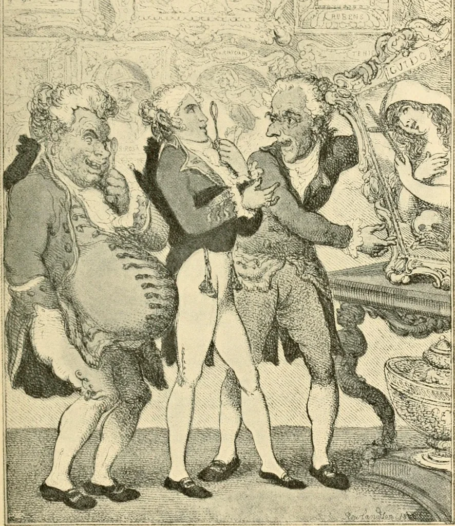 An illustration from Skämtbilden och dess historia i konsten, 1910, leaf 134