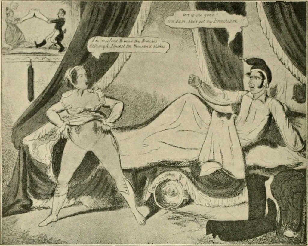 An illustration from Skämtbilden och dess historia i konsten, 1910, leaf 135