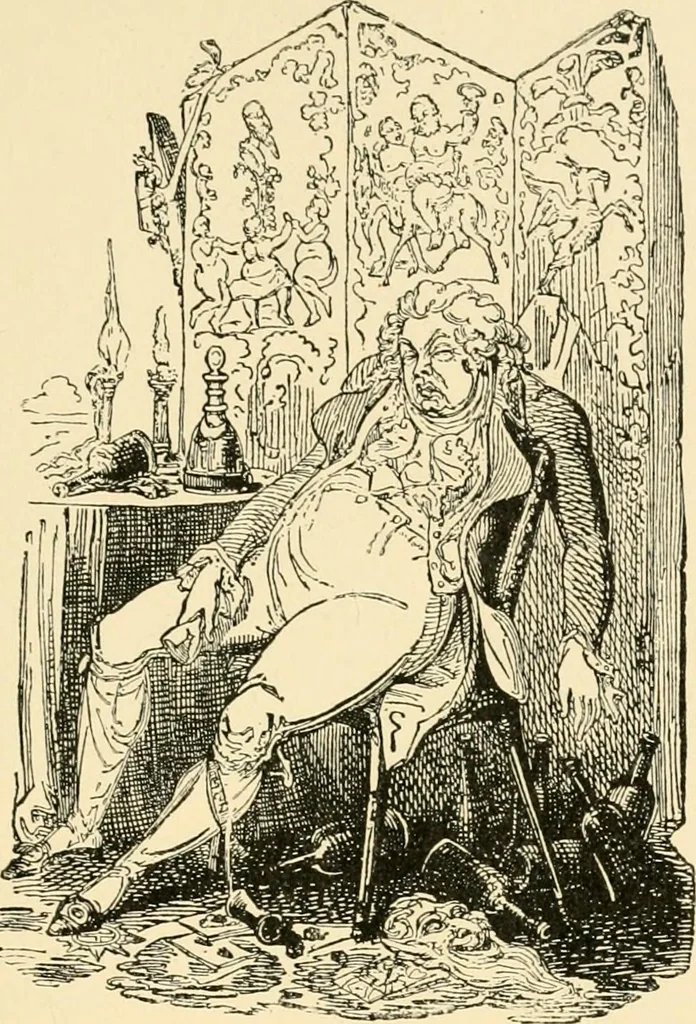 An illustration from Skämtbilden och dess historia i konsten, 1910, leaf 140