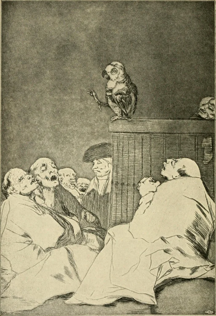 An illustration from Skämtbilden och dess historia i konsten, 1910, leaf 145