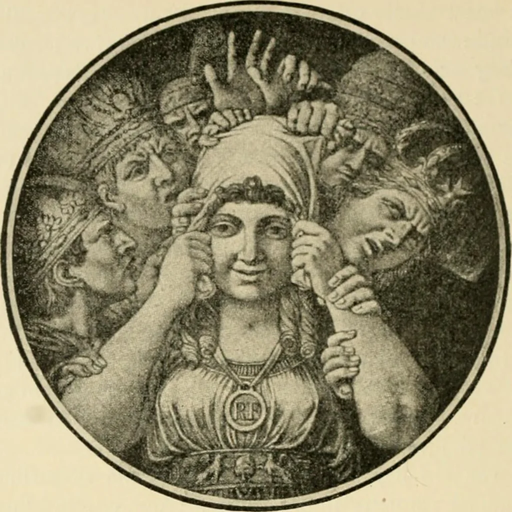 An illustration from Skämtbilden och dess historia i konsten, 1910, leaf 153