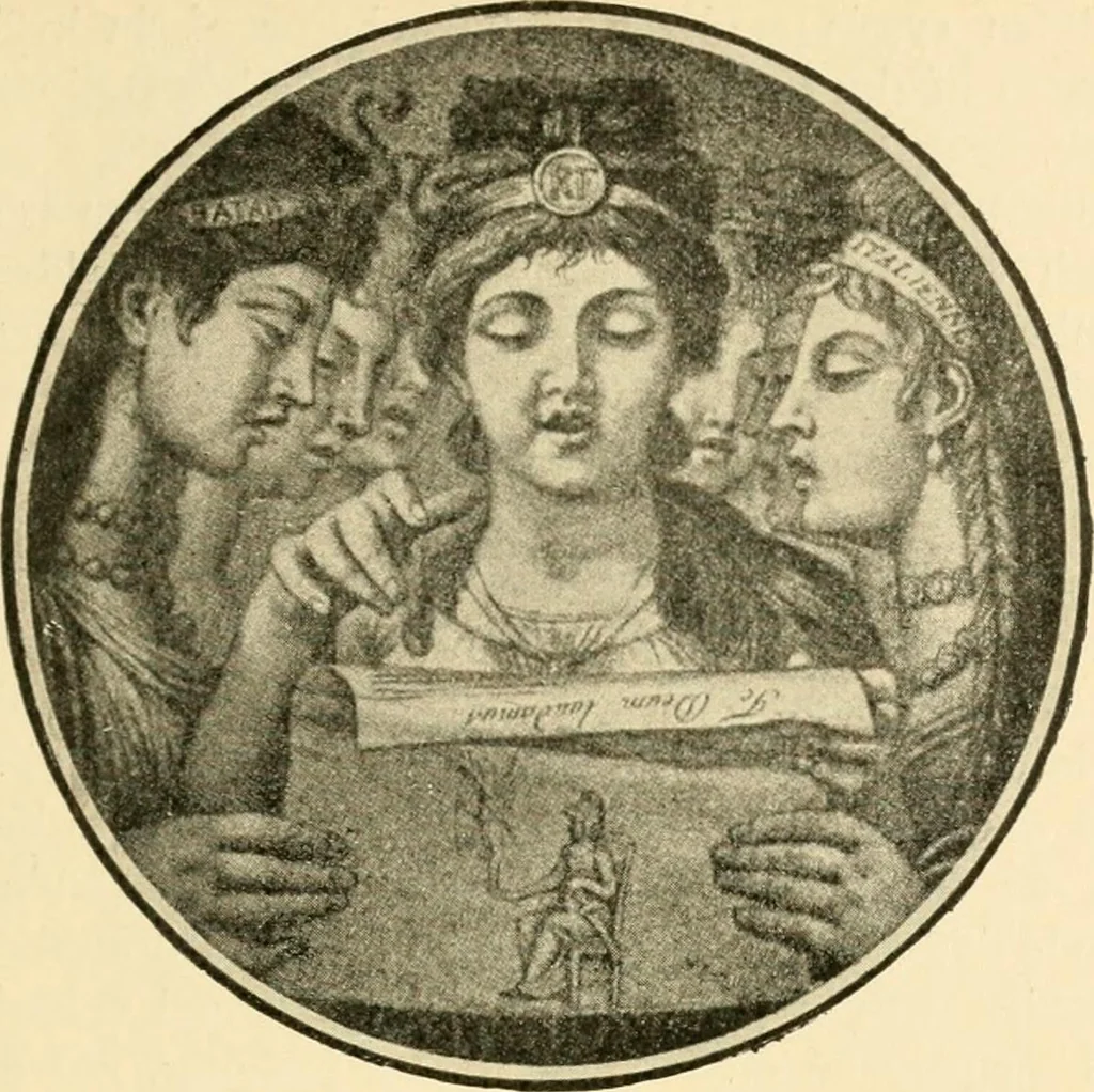 An illustration from Skämtbilden och dess historia i konsten, 1910, leaf 154