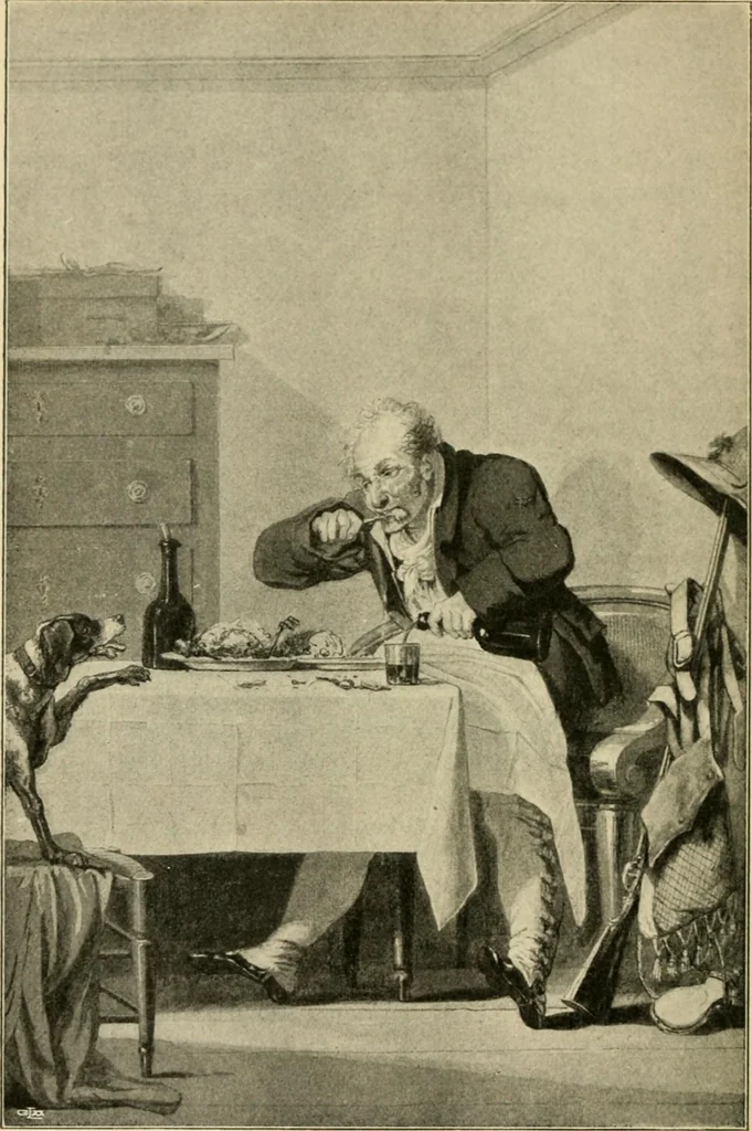 An illustration from Skämtbilden och dess historia i konsten, 1910, leaf 157