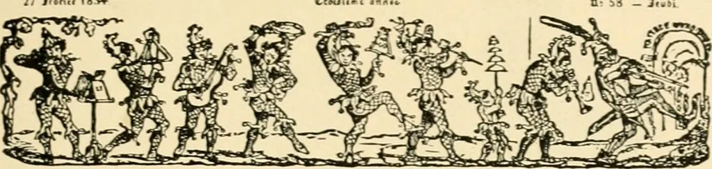 An illustration from Skämtbilden och dess historia i konsten, 1910, leaf 178
