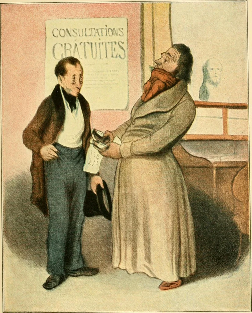 An illustration from Skämtbilden och dess historia i konsten, 1910, leaf 184